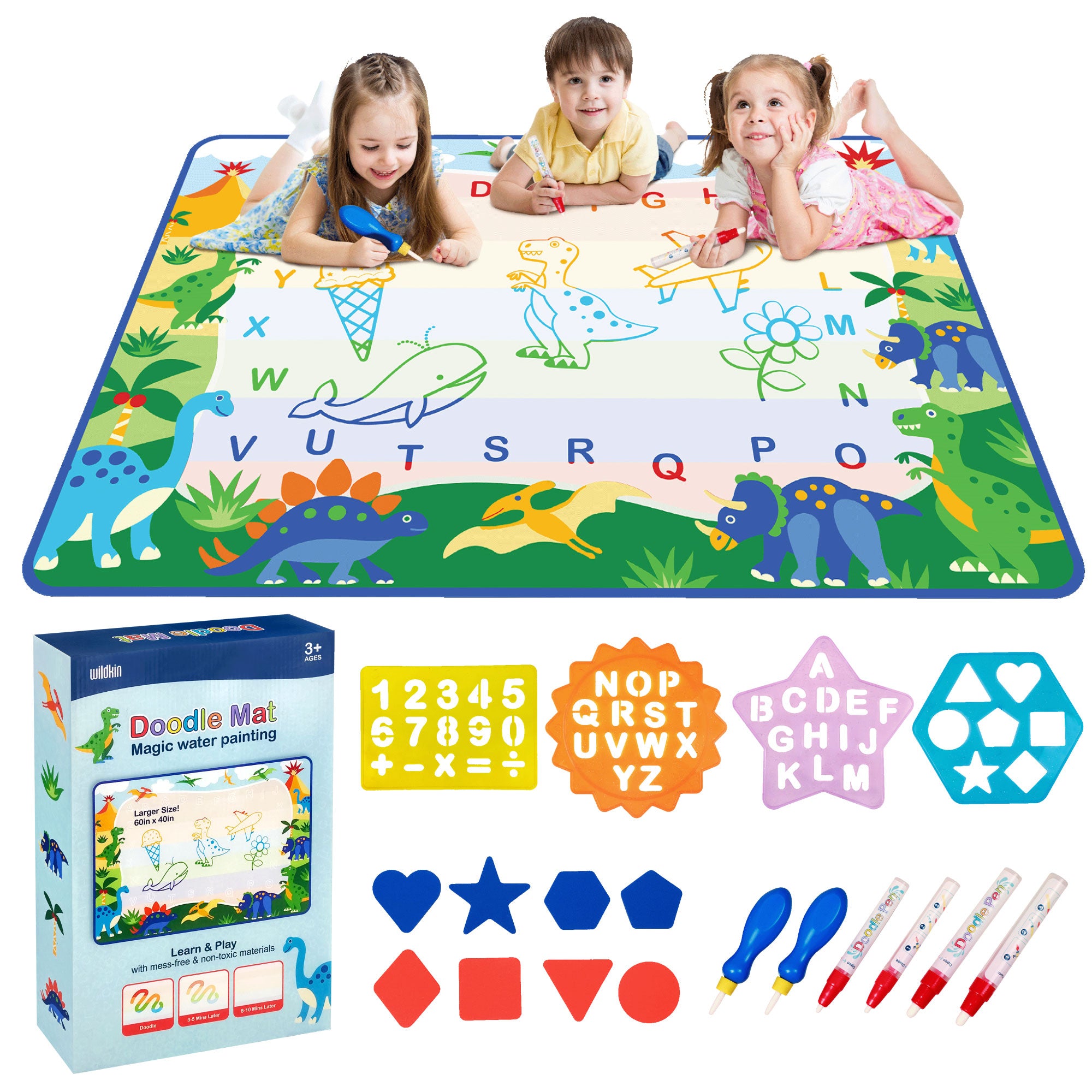 Dinosaur Land Doodle Mat