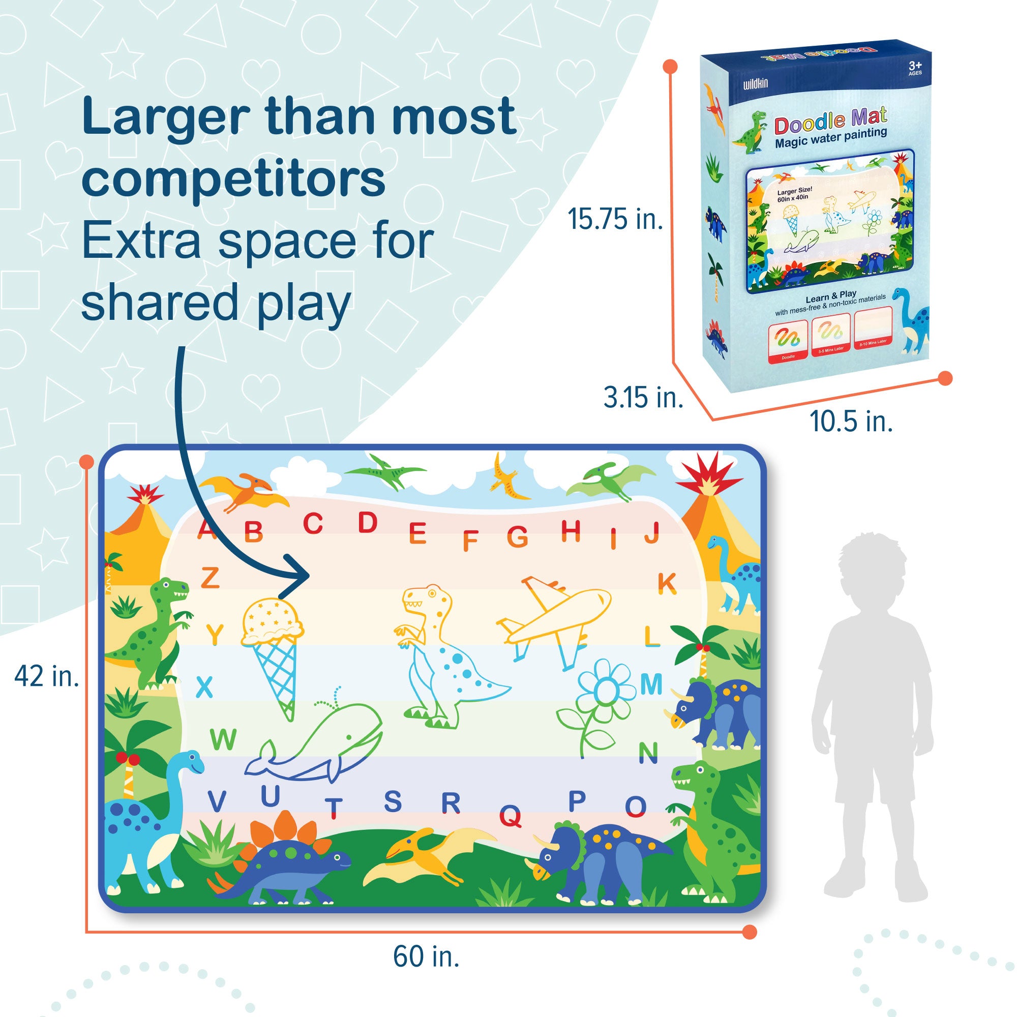 Dinosaur Land Doodle Mat