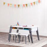 Arts & Crafts Table Stools (2) - Gray