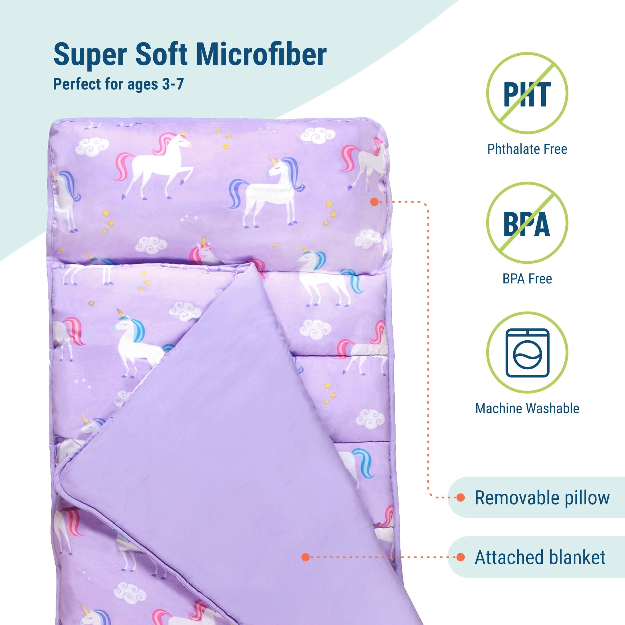 Unicorn Microfiber Kids Nap Mat