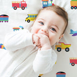 Trains, Planes & Trucks 100% Cotton Fitted Crib Sheet