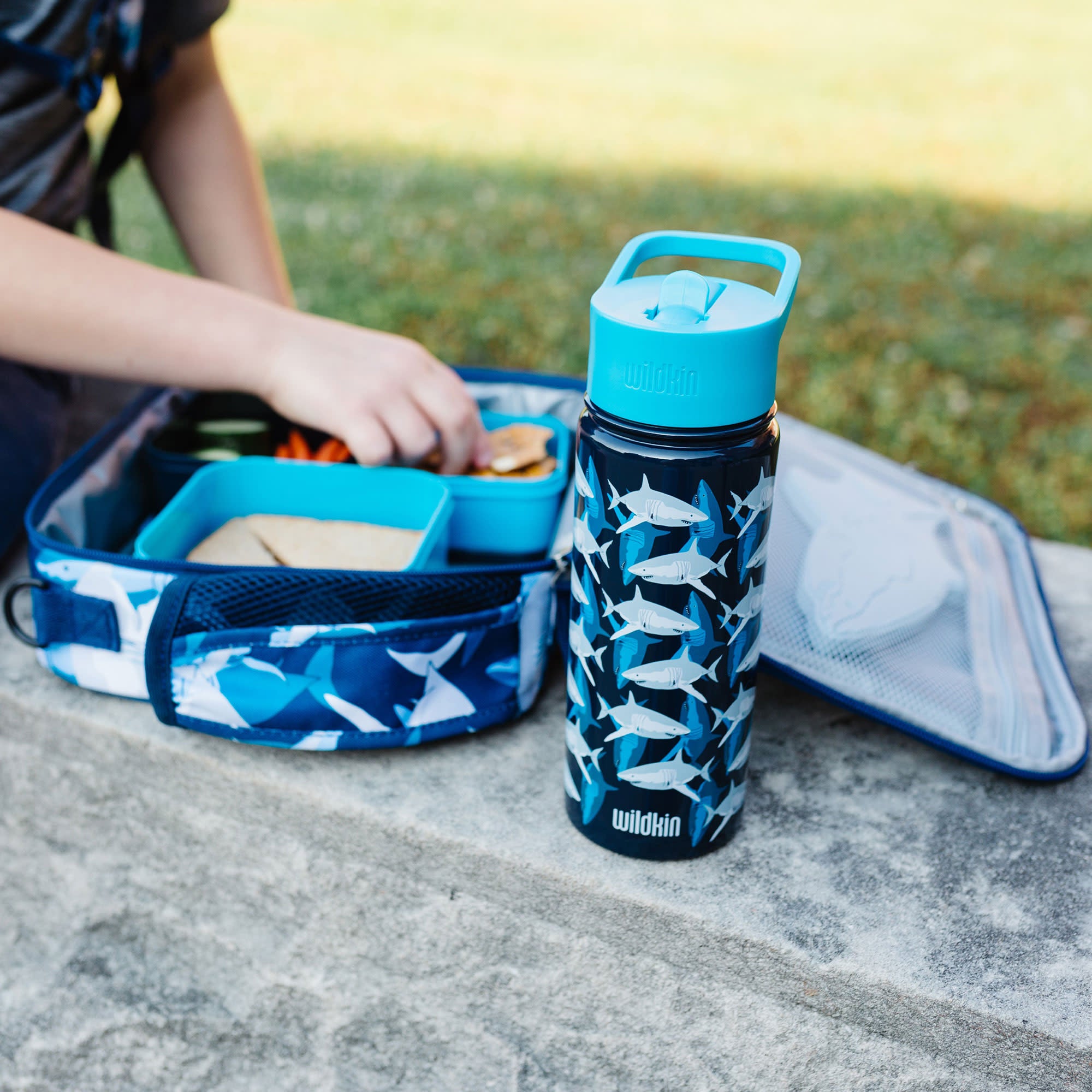 Sharks 18 oz Steel Water Bottle