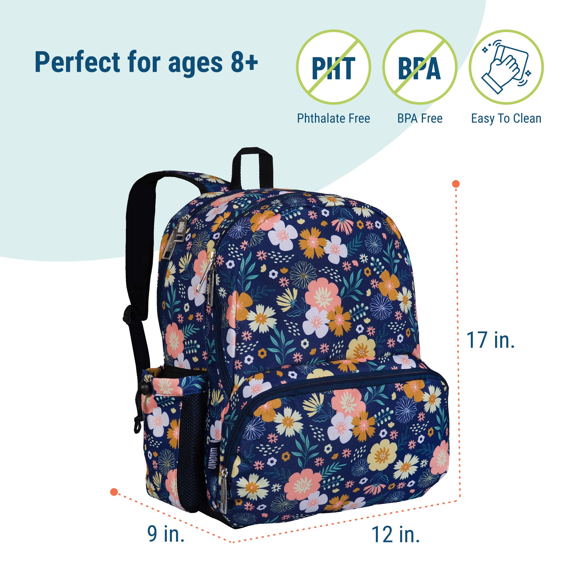 Wildflower Bloom 17 Inch Backpack