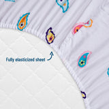 Paisley Microfiber Fitted Crib Sheet