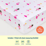 Ballerina Microfiber Fitted Crib Sheet