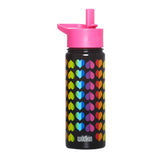 Rainbow Hearts 18 oz Steel Water Bottle