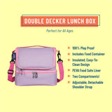 Lilac Two Compartment Lunch Bag