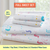 Unicorn 100% Cotton Percale Sheet Set