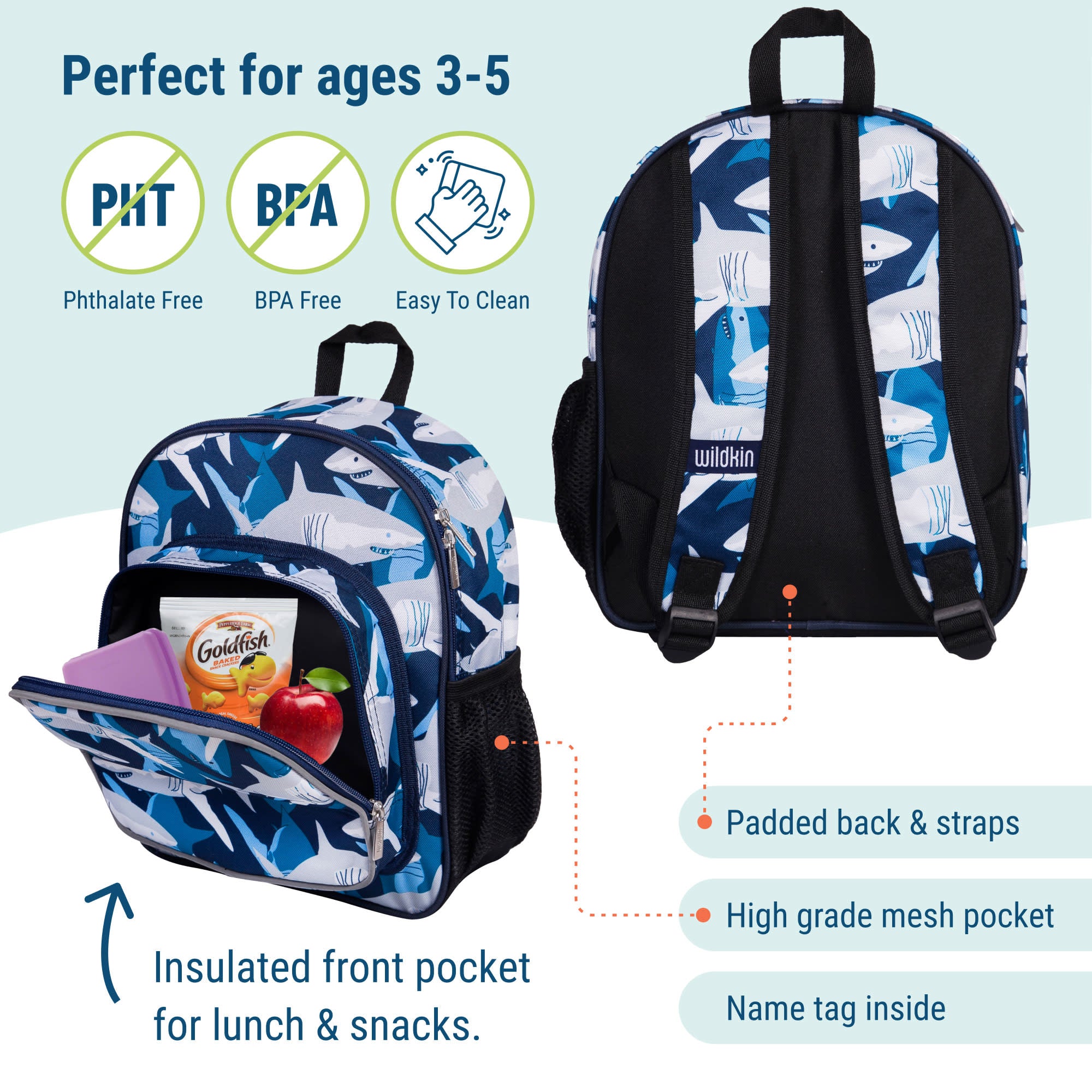 Sharks 12 Inch Backpack