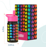 Rainbow Hearts 14 oz Steel Bottle