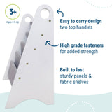 Modern Sling Bookshelf - White w/ Gray