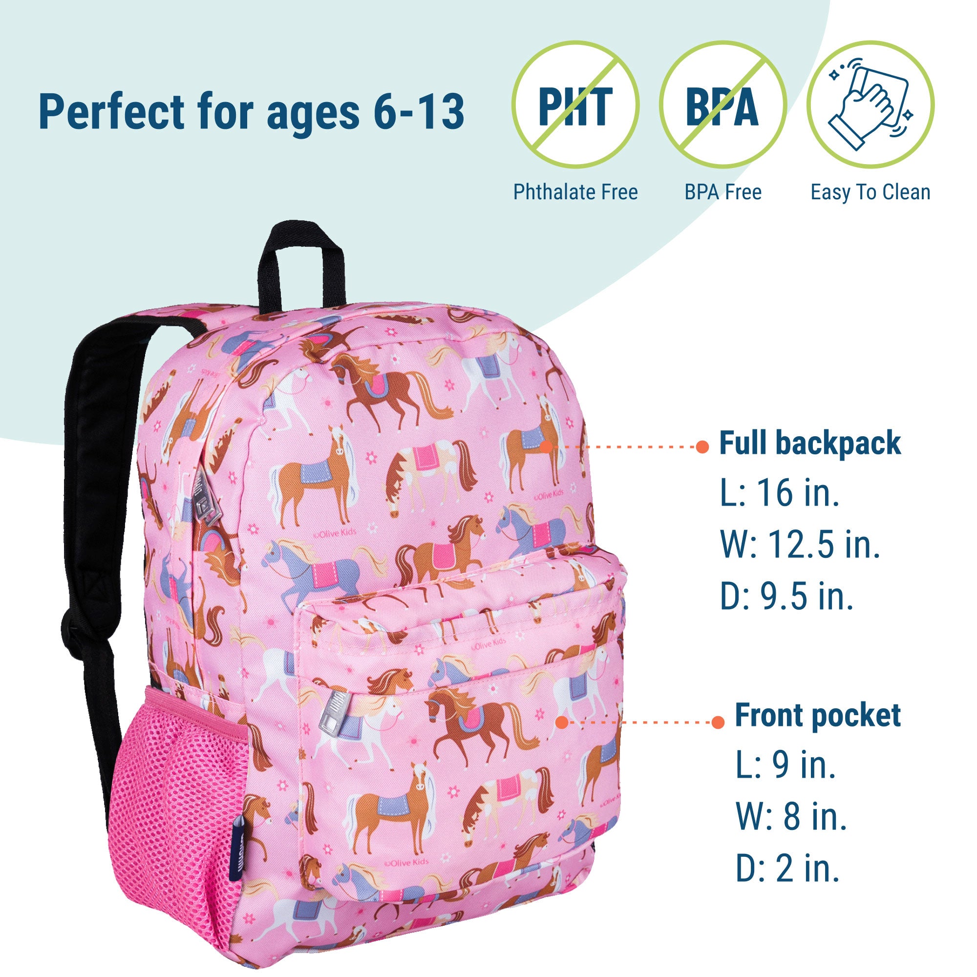 Horses 16 Inch Backpack