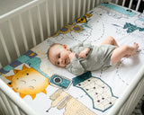 100% Cotton Fitted Crib Sheet - Road Trip