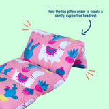 Llamas and Cactus Pink Original Pillow Lounger