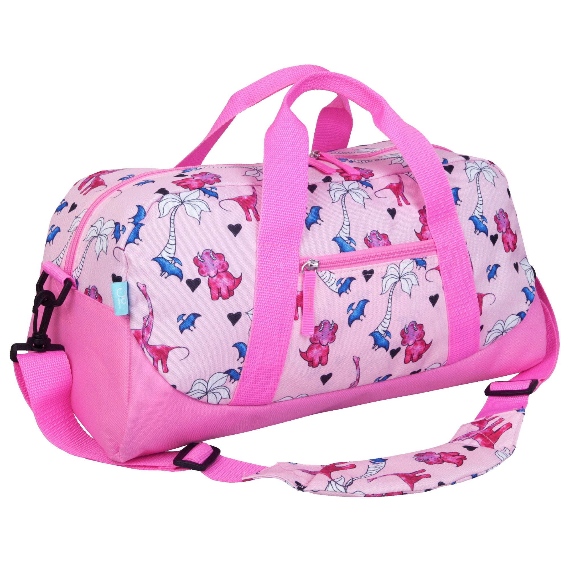 Pink Dino Overnighter Duffel Bag