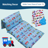 Trains, Planes & Trucks 100% Cotton Hypoallergenic Pillowcase - Toddler