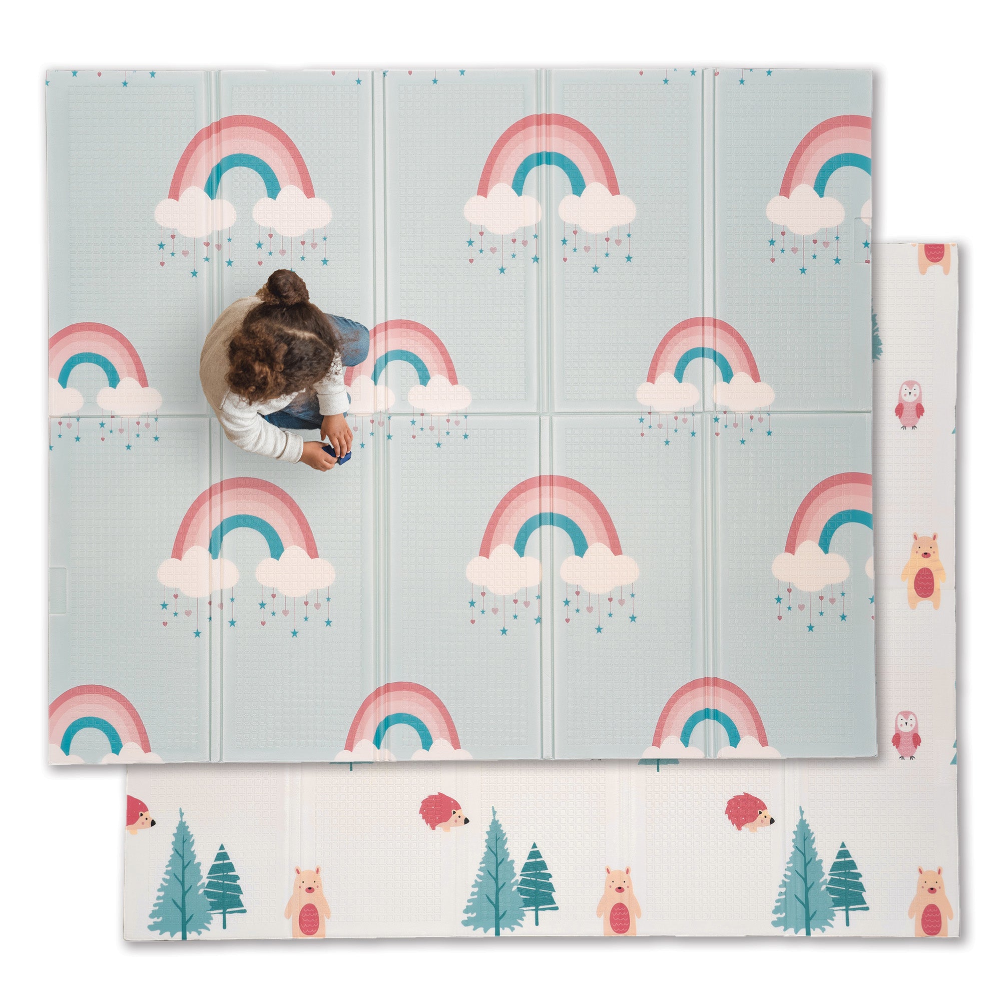 Large Play Mat - Woodland Rainbow
