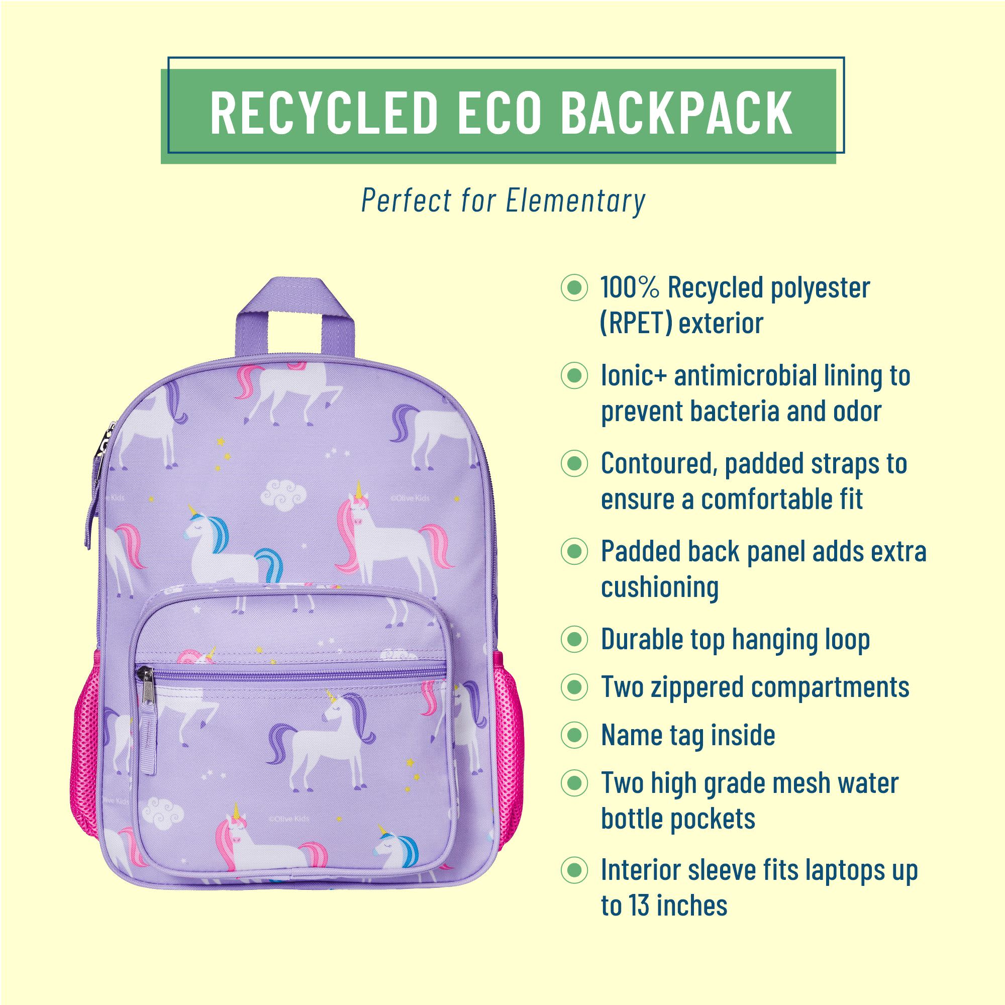 Wildkin Kids Recycled Eco Backpack - Unicorn