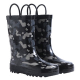 Black Camo Rubber Rainboots