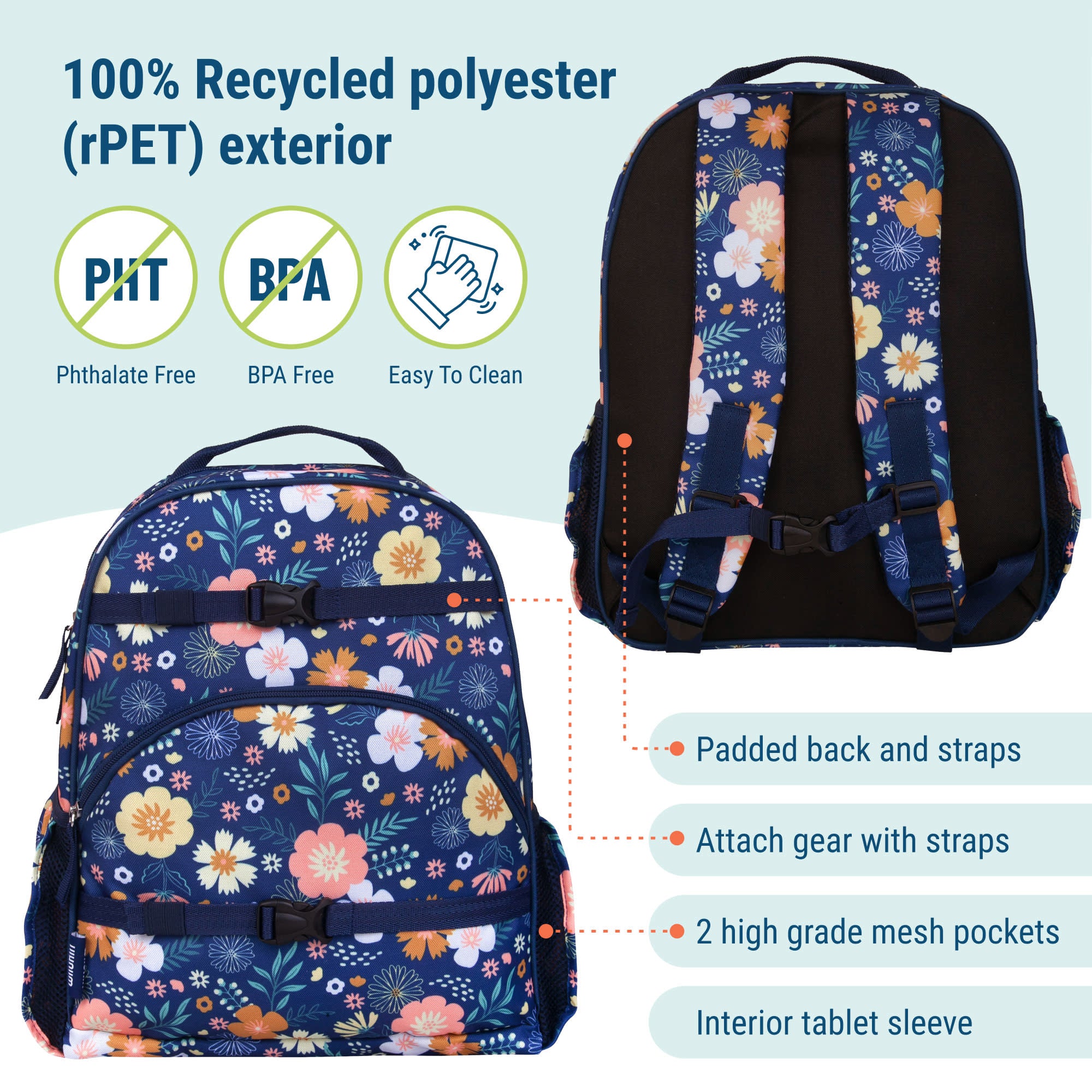 Wildflower Bloom ECO rPET Next Gen Backpack - 17 Inch / 18L