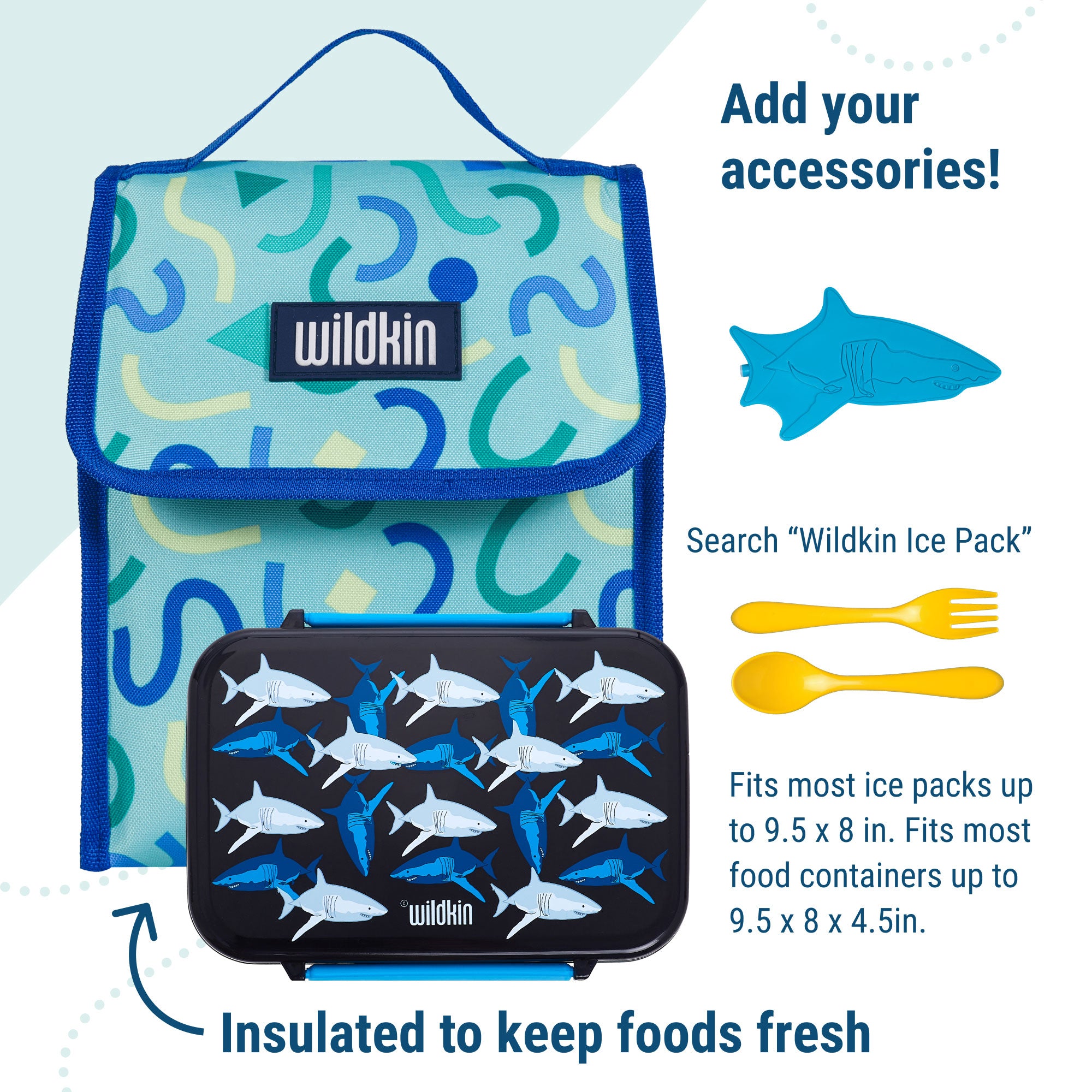 Confetti Blue Lunch Bag