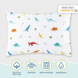 Jurassic Dinosaurs 100% Cotton Hypoallergenic Pillowcase - Toddler