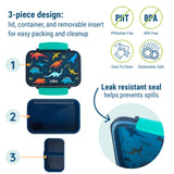 Jurassic Dinosaurs Reusable Food Container Bento Box