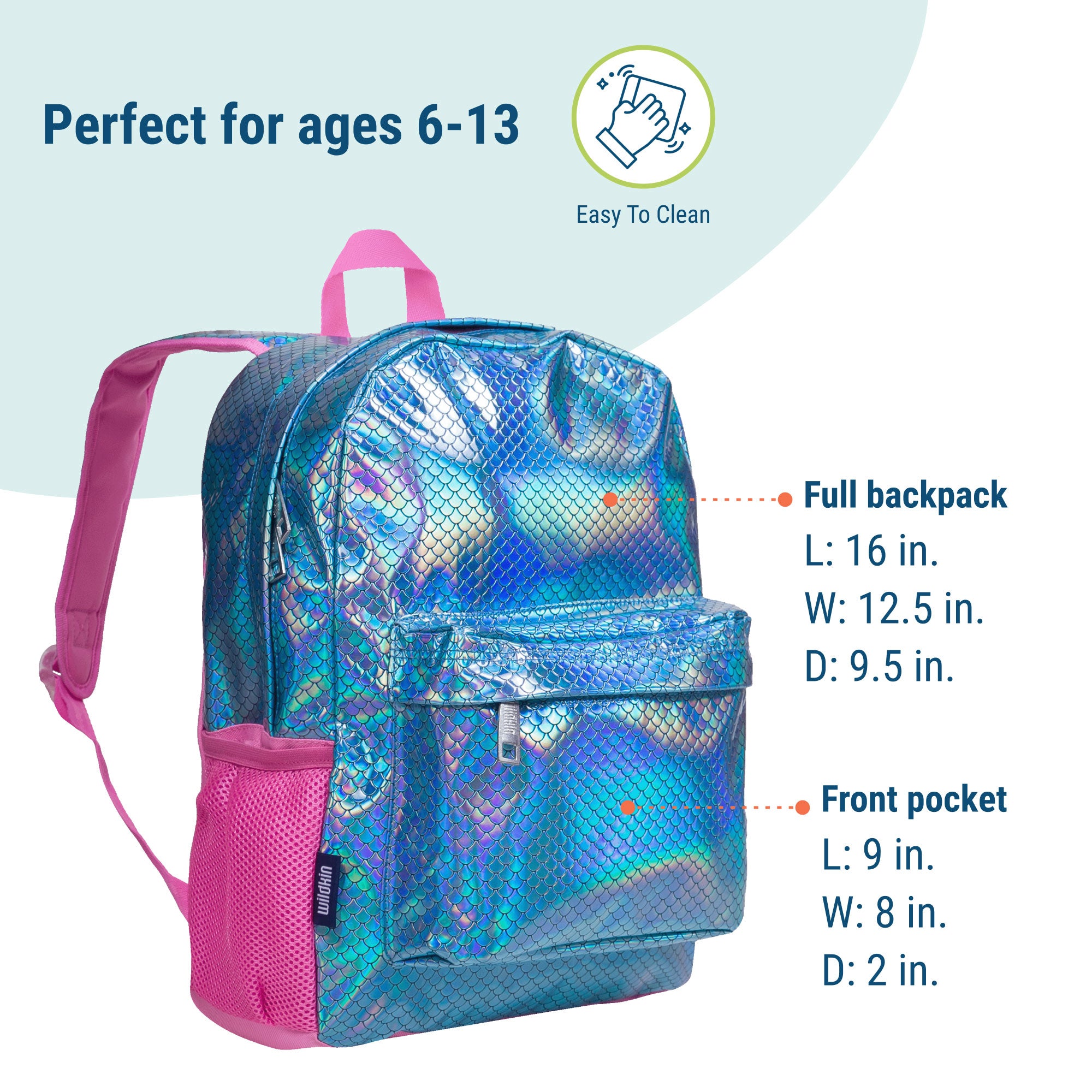 Mermaid Scales 16 Inch Backpack