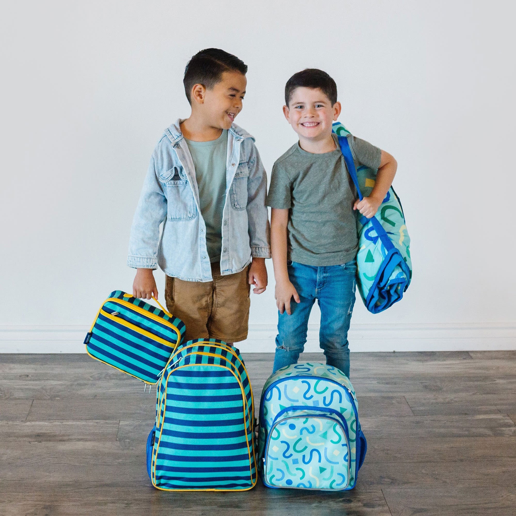 Blue Stripes 15 Inch Backpack