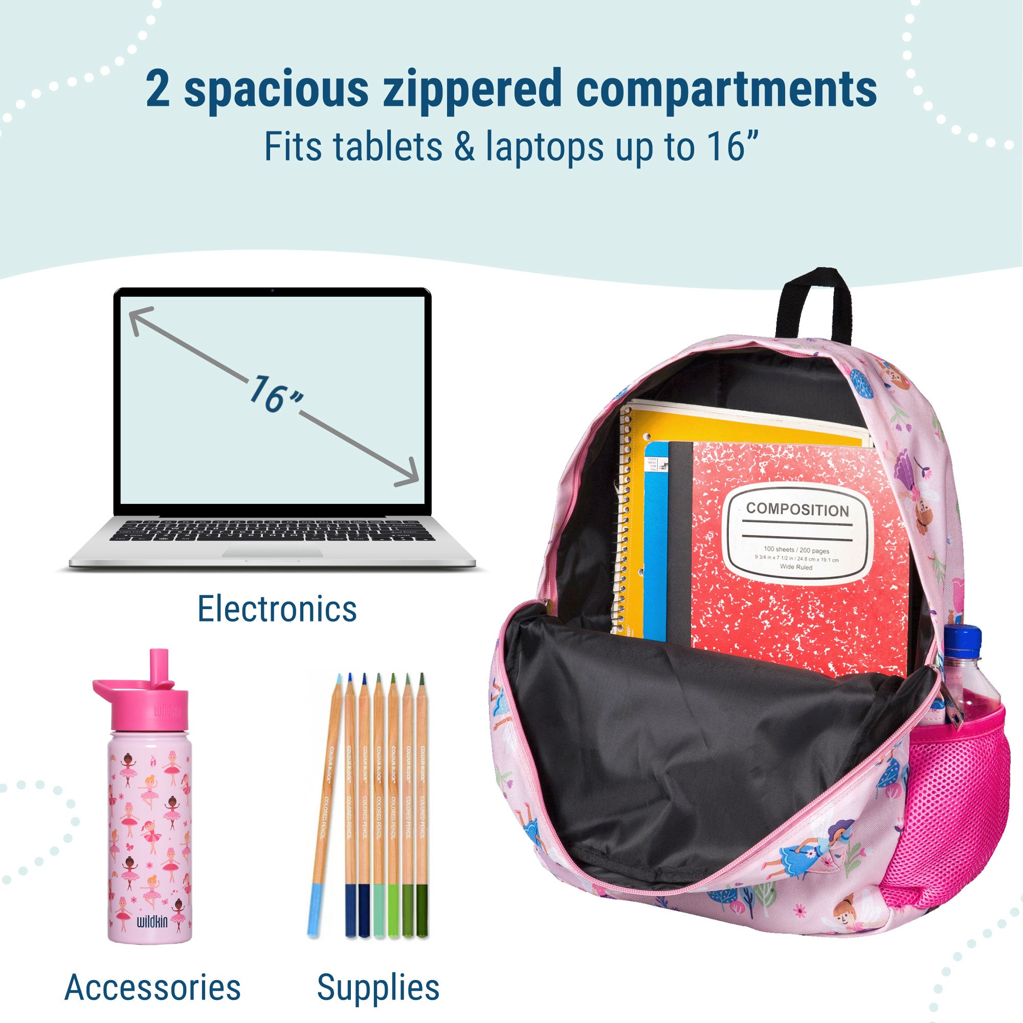 Fairy Garden 16 Inch Backpack