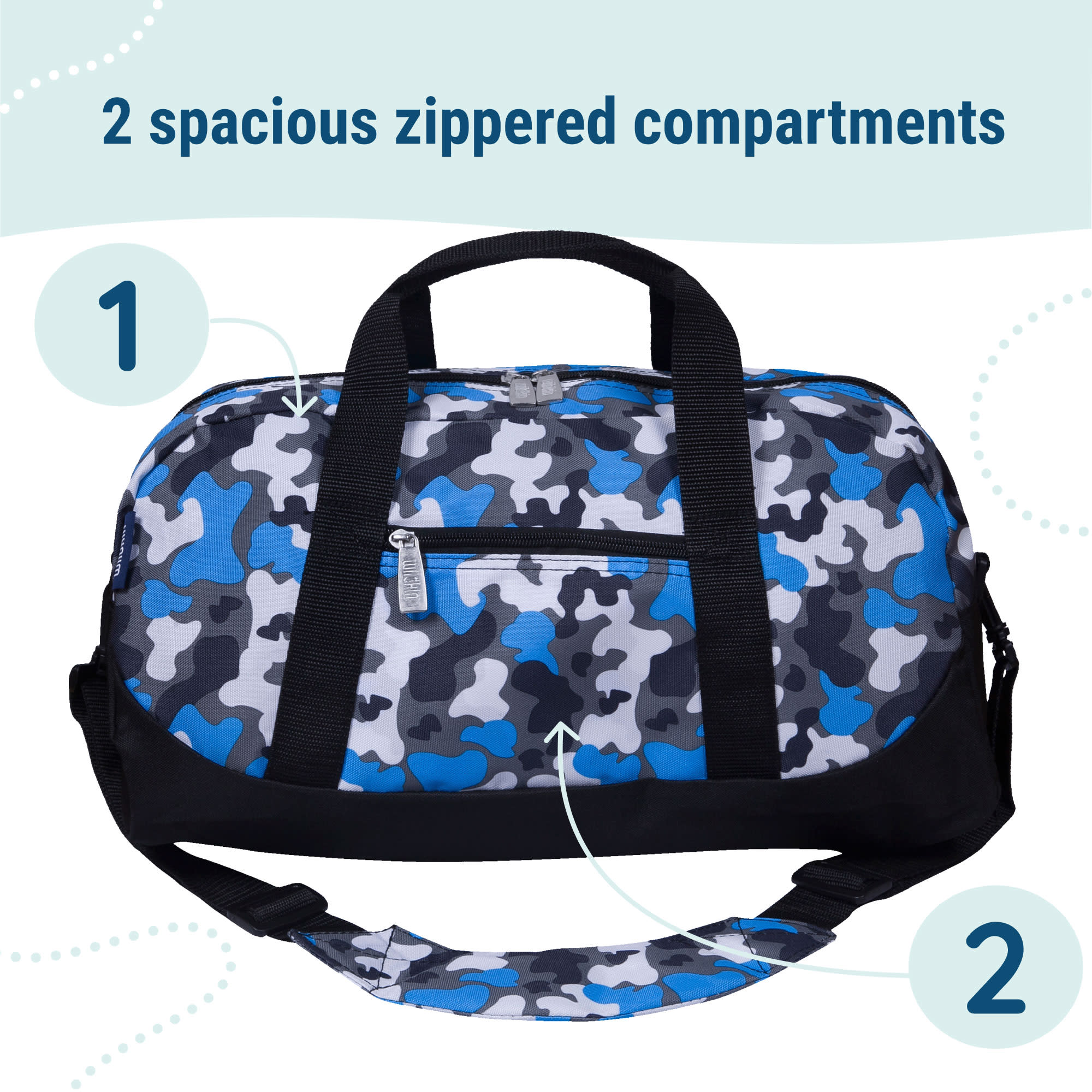 Blue Camo Overnighter Duffel Bag