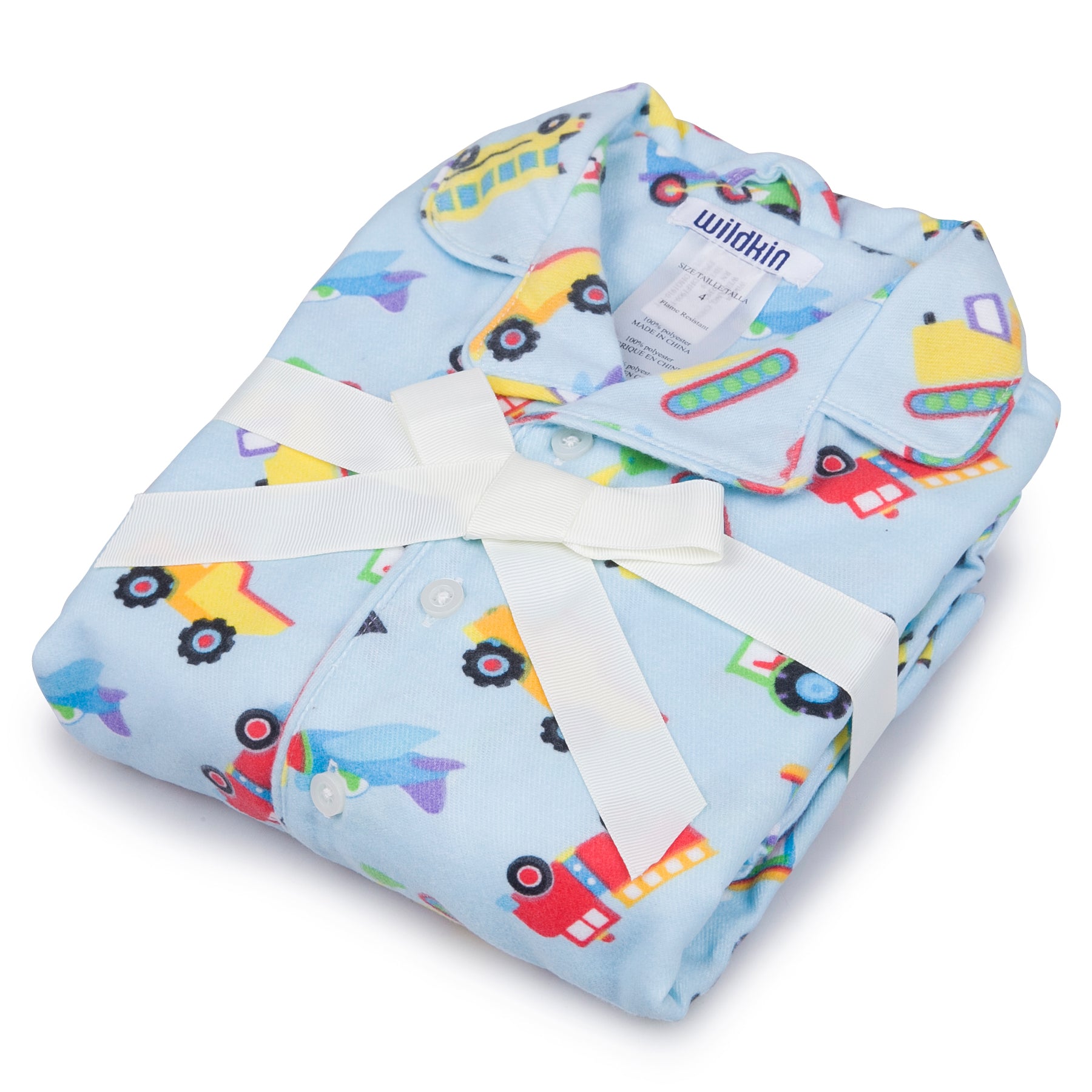 Trains, Planes & Trucks Flannel Pajamas, Size 8