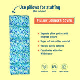 Confetti Blue Microfiber Pillow Lounger