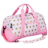 Pink and Gold Stars Overnighter Duffel Bag