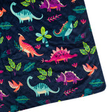 Darling Dinosaurs Plush Baby Blanket