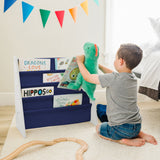 Sling Bookshelf - White w/ Blue