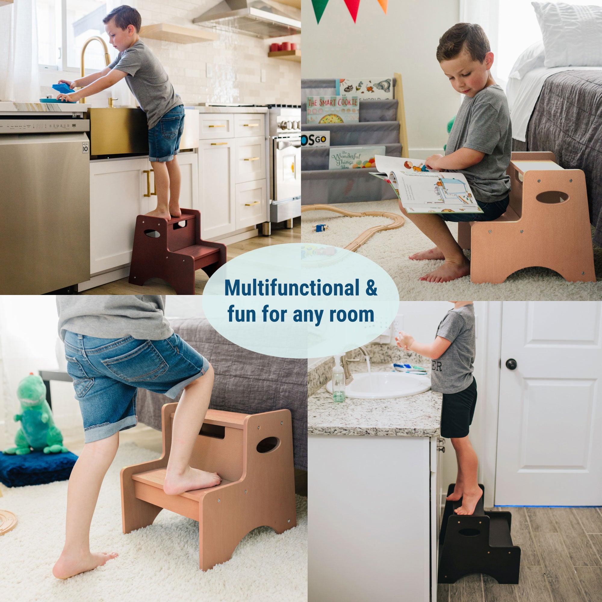 Two Step Stool - Gray