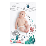 Fitted Mini Crib Sheet - Moonlight Mermaid