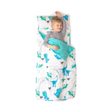 Extra Long Toddler Nap Mat - Blue Dino