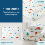 Jurassic Dinosaurs 100% Cotton Sheet Set - Full