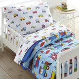 Trains, Planes & Trucks 4 pc Cotton Bed in a Bag - Toddler