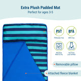 Blue Stripes Microfiber Toddler Nap Mat