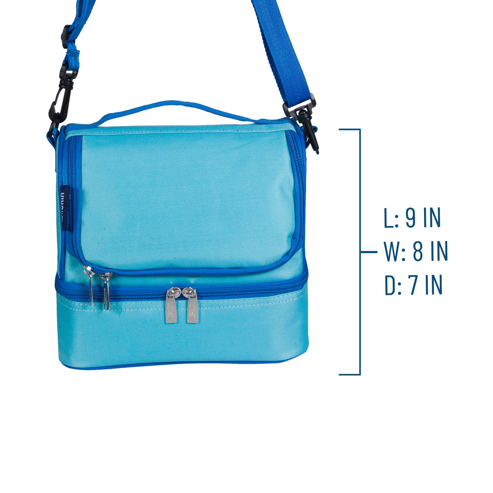 Aqua Two Compartment Lunch Bag