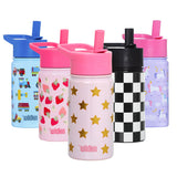 Pink and Gold Stars 14 oz Steel Bottle