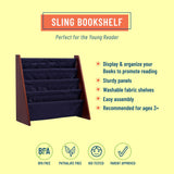 Sling Bookshelf - Cherry w/ Blue