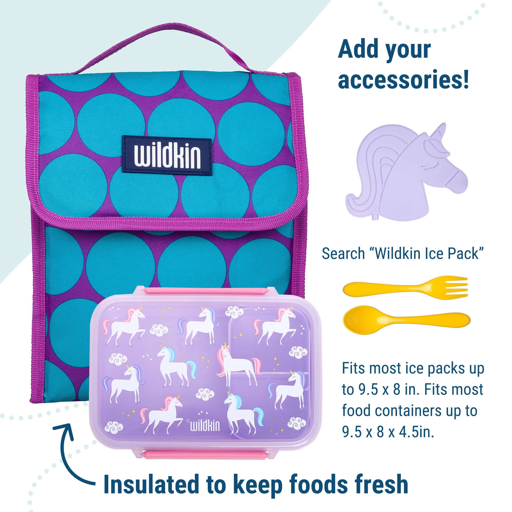 Big Dot Aqua Lunch Bag
