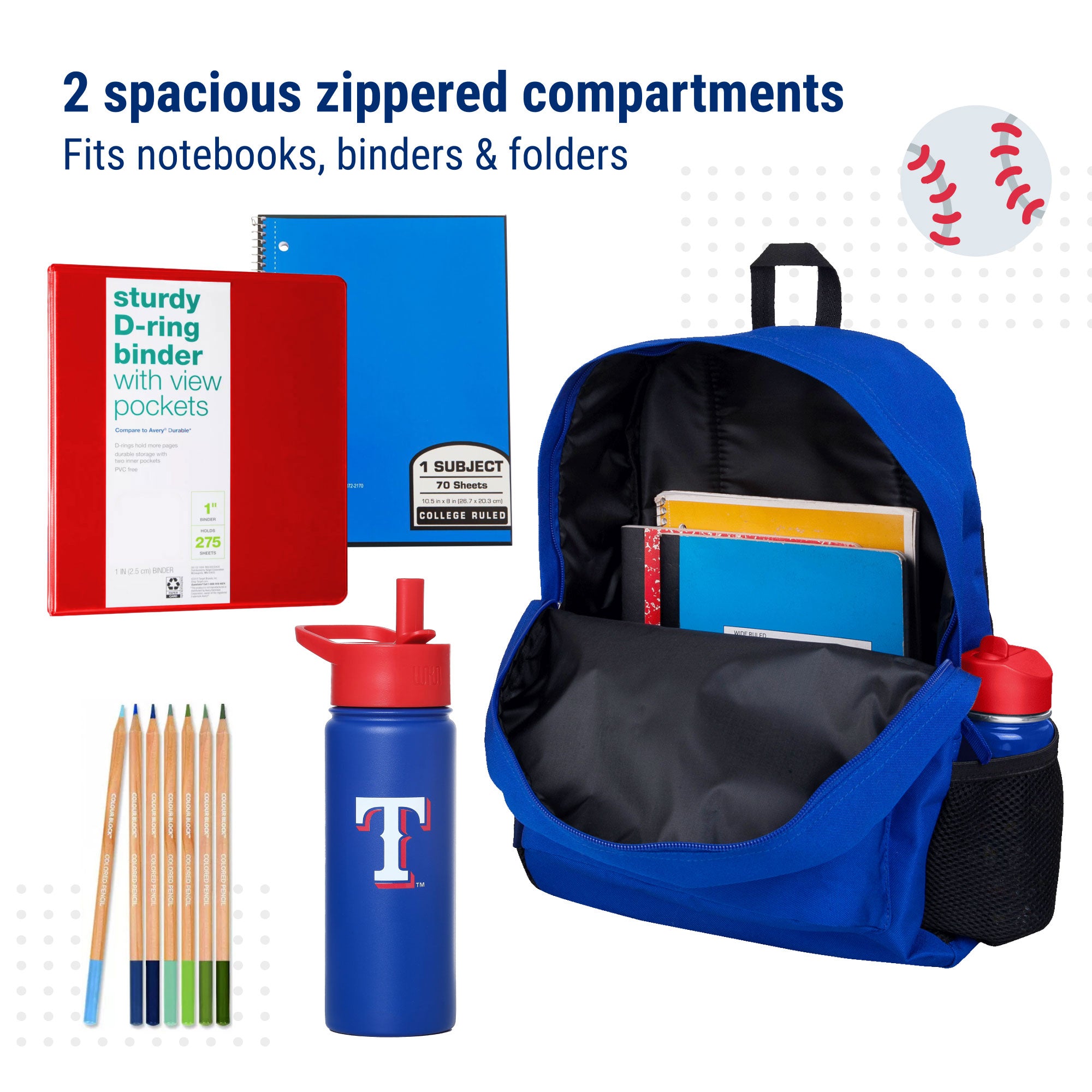 MLB 16 Inch Backpack