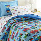 Trains, Planes & Trucks 100% Cotton Flannel Pillow Cases - 2 pack