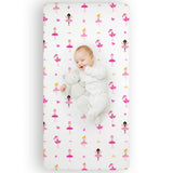 Ballerina Microfiber Fitted Crib Sheet