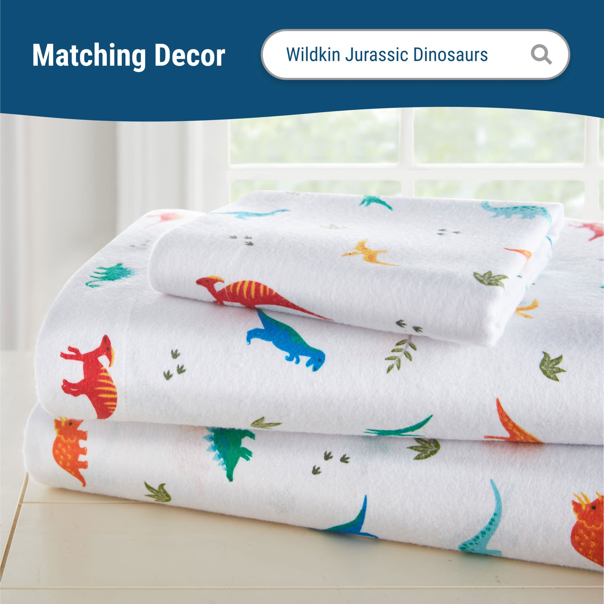 Jurassic Dinosaurs 100% Cotton Flannel Fitted Crib Sheet